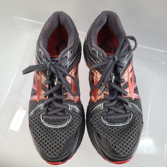Brooks Shoes - Brooks Womens‎ GTS 17 1202311D044 Gray Orange Running Shoes Lace Up Size 9 D
